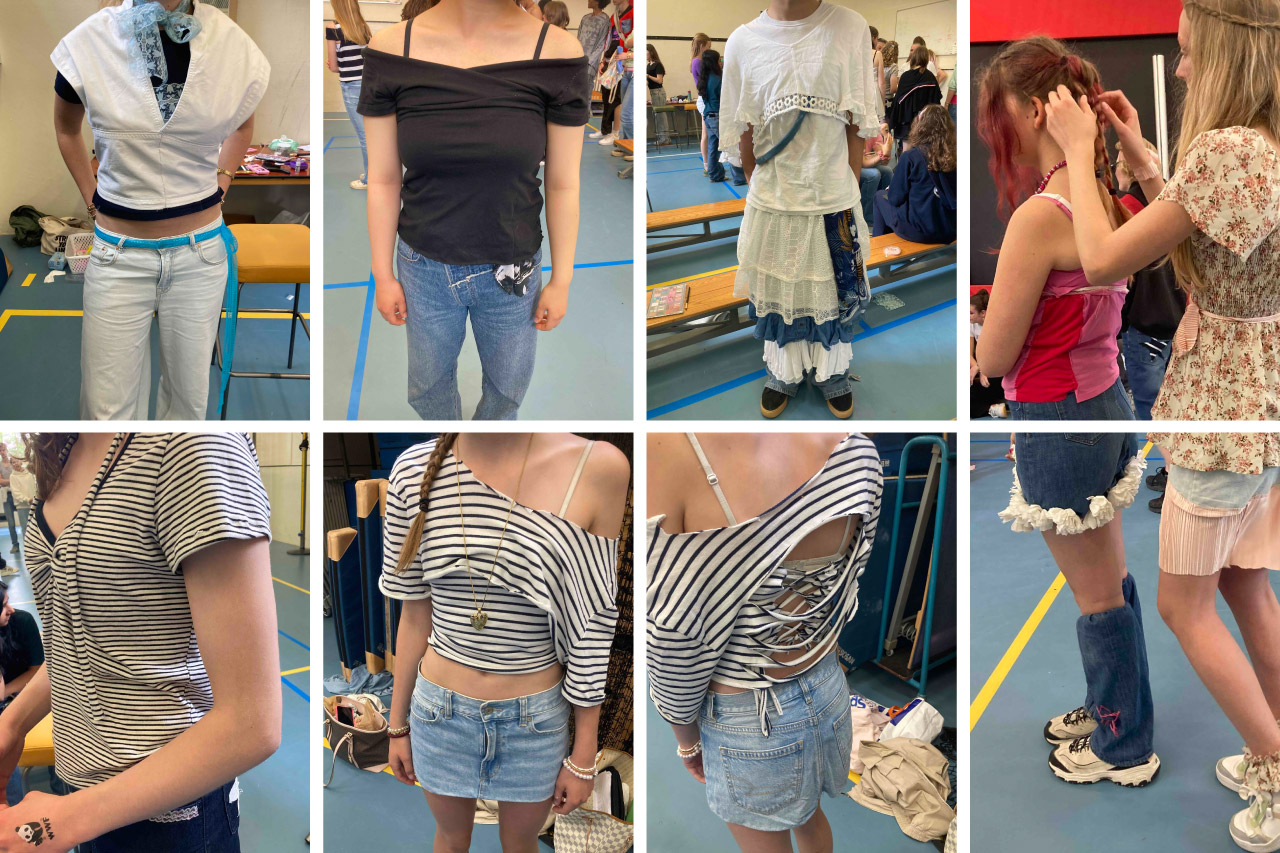 Voorbeelden van Thrift Flip Fashion van de middelbare scholieren