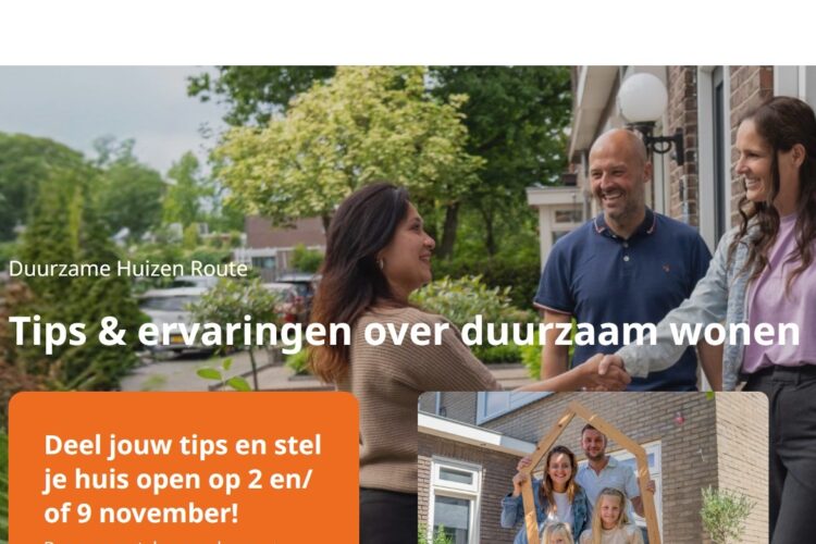 Duurzame Huizen Route, open dagen 2 en 9 nov. 2024